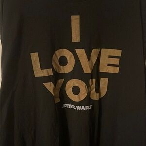 Star Wars Black and Gold Graphic Long Sleeve Tee